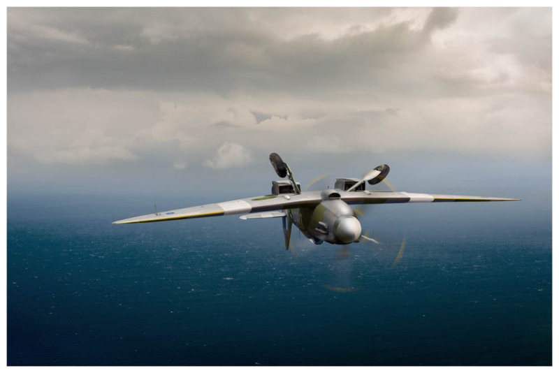 Spitfire PR XIX PS915 inverted