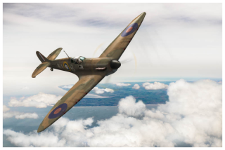Spitfire in flight